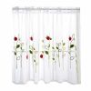 Semi-Sheer Half Cafe Window Curtain Short Cabinet Curtain Lace Embroidery Curtain, Ladybird,59x30 inch