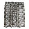 Cotton Linen Geometric Half Window Curtain Decorative Cafe Kitchen Curtains, Black White