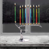 Designers Barren Winter Tree Candle Hanukkiah for Hanukkah or all Year Judaica Collection by Zion Judaica