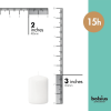 Bolsius White Pillar Candles Unscented Home & Wedding Decor Candles 2X3 2X4 2X6 Inch - Set of 20