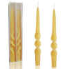 XINAOBAOLUO 9.3 inch beeswax Taper Candles Scented Candles Smokeless Candle Sticks Twisted Candles Pack of 2