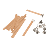 Wood Candle Wicks, Smokeless Wooden Candle Wicks Wood Log With Base For DIY Candle Making