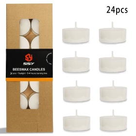 24pcs White Tealights candles - 5-6 Hour Burn Time Cherry Blossom Fragrance Scented Candles Round Clear Cup Pure Handmade Smokeless Candles