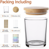 Goldarea 15 Packs 7oz Glass Candle Jars ,Making Candle Containers with Lids, Making Tool