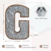 3D Letter G Galvanized Metal Letters for Wall Decor for Hanging or Freestanding Unique Blend of Rustic Vintage Western and Industrial Styles Fits for