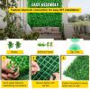 VEVOR Artificial Boxwood Panels, 16 PCS 20"x20" Boxwood Hedge Wall Panels, PE Artificial Grass Backdrop Wall 1.6", Privacy Hedge Screen for Decoration