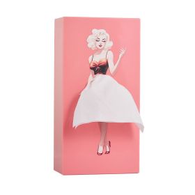 Creative Tissue Boxes, Lady Skirt Tissue Box Cover, A Funny Vintage Lady Up Dress Design For Facial Tissues, Napkins, Office Countertops Living Room,B (Color: Pink)